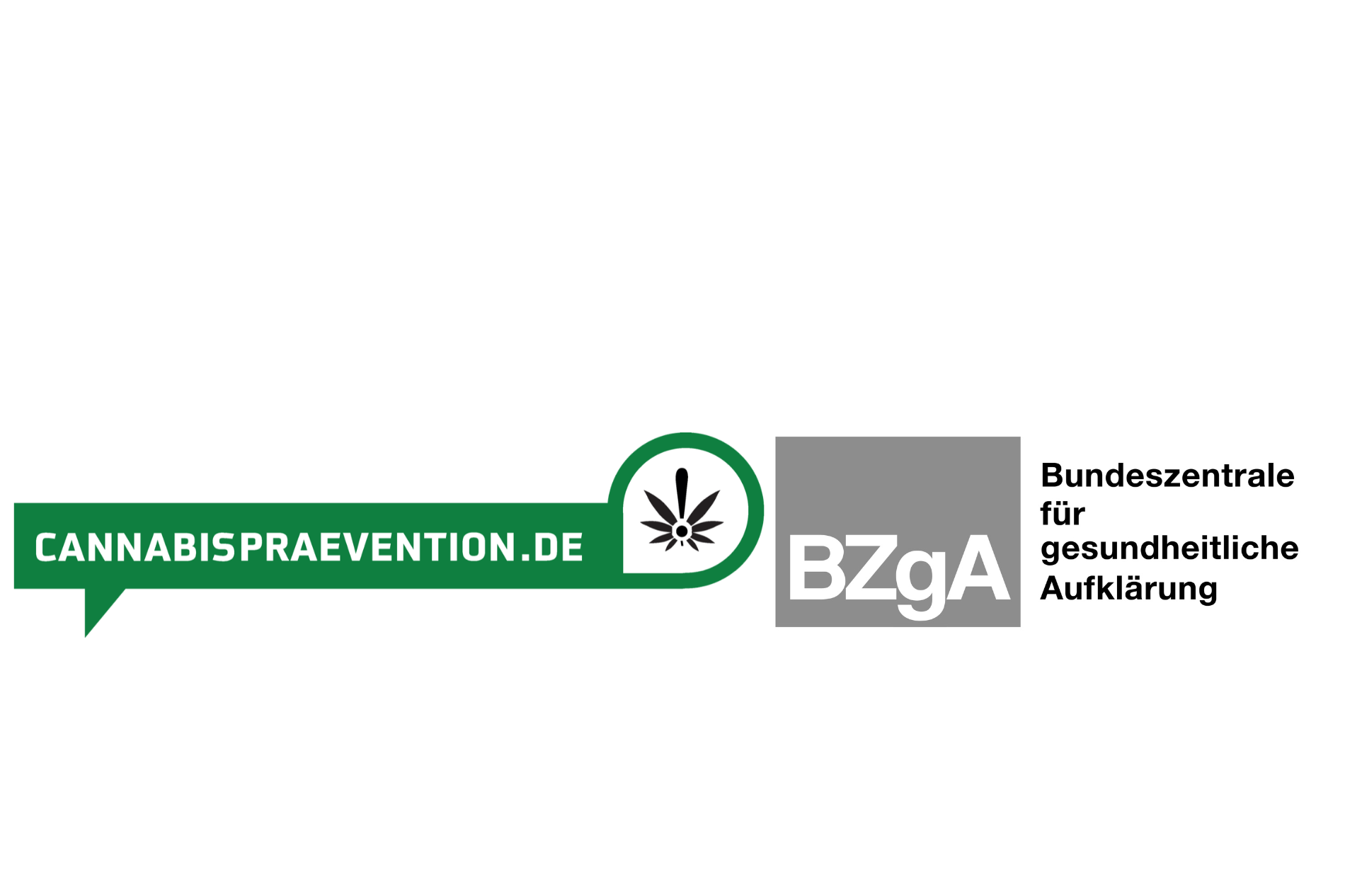 Logos Cannabispraevention.de und BZgA